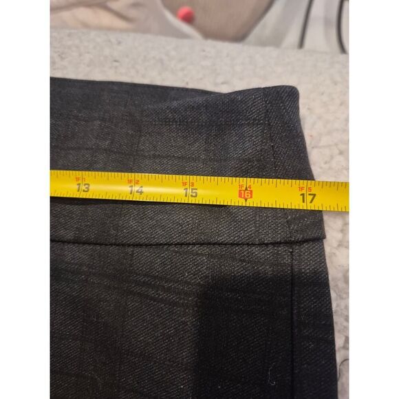 Zac &‎ Rachel Women's Plaid Pull-On Cropped Trouser Size L Dark Gray - Picture 5 of 7